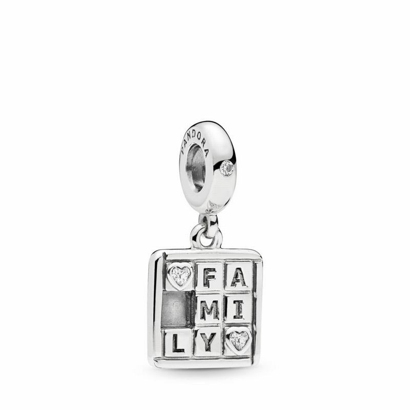 Pandora Family Game Night Dangle Charm Ireland - Sterling Silver/Cubic Zirconia - 892564MKL